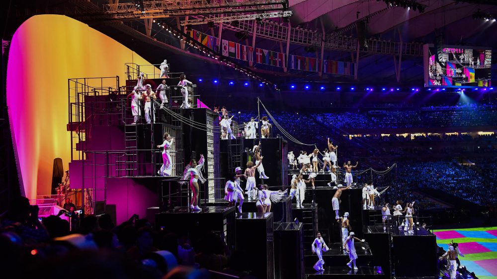 Rio de Janeiro, 2016. augusztus 6. Táncosok a XXXI. nyári olimpiai játékok megnyitóünnepségén a Rio de Janeiró-i Maracana Stadionban 2016. augusztus 5-én. MTI Fotó: Czeglédi Zsolt